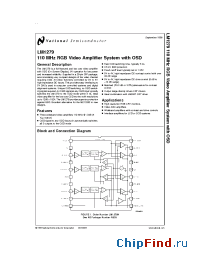 Datasheet LM1279AN manufacturer National Semiconductor