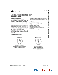 Datasheet LM136-2.5 manufacturer National Semiconductor