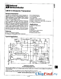 Datasheet LM1812 manufacturer National Semiconductor