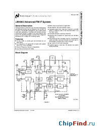 Datasheet LM1865 manufacturer National Semiconductor