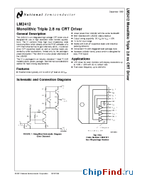 Datasheet LM2412ATA manufacturer National Semiconductor