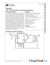 Datasheet LM25005MH manufacturer National Semiconductor