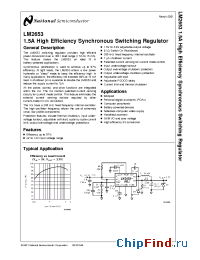 Datasheet LM2653-ADJ manufacturer National Semiconductor