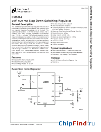 Datasheet LM2694SD manufacturer National Semiconductor