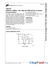 Datasheet LM2700LD-ADJ manufacturer National Semiconductor