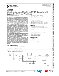 Datasheet LM2706 manufacturer National Semiconductor