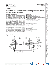 Datasheet LM2742 manufacturer National Semiconductor
