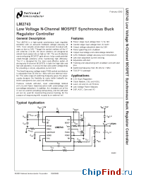 Datasheet LM2743 manufacturer National Semiconductor