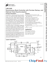 Datasheet LM2745MTCX manufacturer National Semiconductor