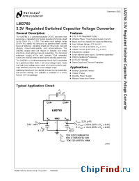 Datasheet LM2760 manufacturer National Semiconductor