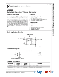 Datasheet LM2765M6 manufacturer National Semiconductor