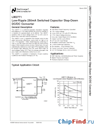 Datasheet LM2771SD manufacturer National Semiconductor