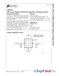 Datasheet LM2781TP manufacturer National Semiconductor