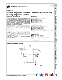 Datasheet LM2792EVAL manufacturer National Semiconductor