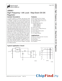 Datasheet LM2831XMFX manufacturer National Semiconductor