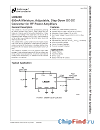 Datasheet LM3208TLX manufacturer National Semiconductor
