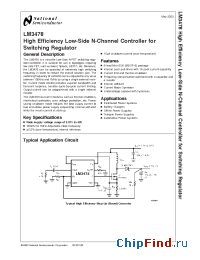 Datasheet LM3478EVAL manufacturer National Semiconductor