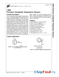 Datasheet LM35 manufacturer National Semiconductor