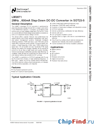 Datasheet LM3671MF-1.875 manufacturer National Semiconductor