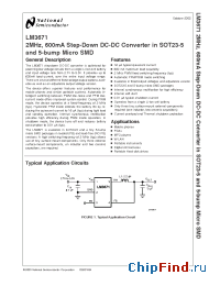 Datasheet LM3671TLX-1.2 manufacturer National Semiconductor