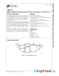 Datasheet LM3674MFX-1.5 manufacturer National Semiconductor