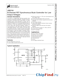 Datasheet LM3743 manufacturer National Semiconductor