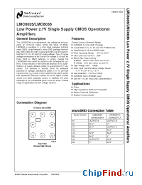 Datasheet LM6035IBP manufacturer National Semiconductor