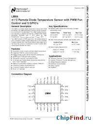 Datasheet LM64CILQ-F manufacturer National Semiconductor