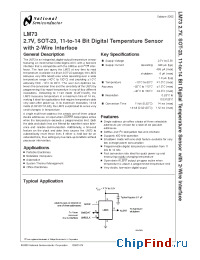 Datasheet LM73CIMKX-0 manufacturer National Semiconductor