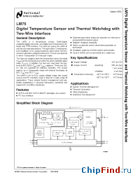 Datasheet LM75-3 manufacturer National Semiconductor