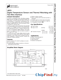 Datasheet LM75BIM-5 manufacturer National Semiconductor