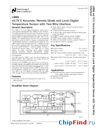 Datasheet LM89 manufacturer National Semiconductor
