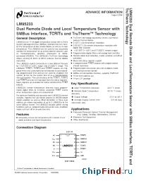 Datasheet LM95233 manufacturer National Semiconductor