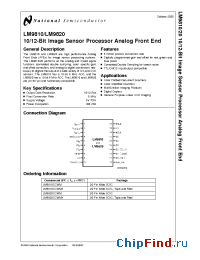 Datasheet LM9820 manufacturer National Semiconductor