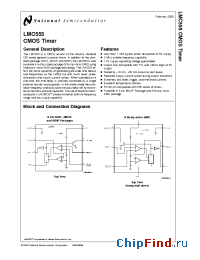 Datasheet LMC555CBP manufacturer National Semiconductor
