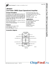 Datasheet LMC6024I manufacturer National Semiconductor