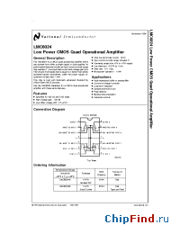 Datasheet LMC6024IM manufacturer National Semiconductor