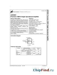 Datasheet LMC6081 manufacturer National Semiconductor