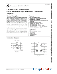 Datasheet LMC6492AE manufacturer National Semiconductor