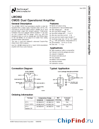 Datasheet LMC662AM manufacturer National Semiconductor