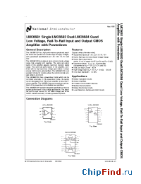 Datasheet LMC6681 manufacturer National Semiconductor