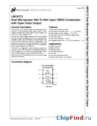 Datasheet LMC6772A manufacturer National Semiconductor