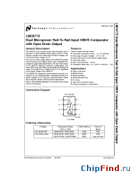 Datasheet LMC6772BIN manufacturer National Semiconductor