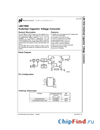 Datasheet LMC7660 manufacturer National Semiconductor