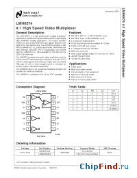 Datasheet LMH6574MAX manufacturer National Semiconductor