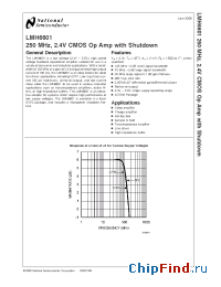 Datasheet LMH6601MG manufacturer National Semiconductor