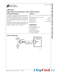 Datasheet LMH7220 manufacturer National Semiconductor