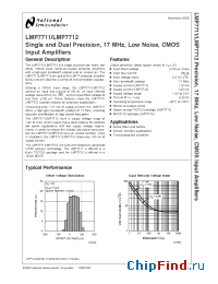 Datasheet LMP7711 manufacturer National Semiconductor