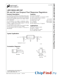 Datasheet LMS1587IS-1.5 manufacturer National Semiconductor