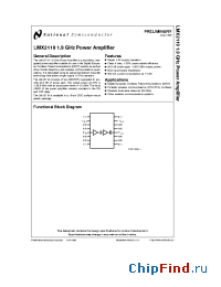 Datasheet LMX2119M manufacturer National Semiconductor